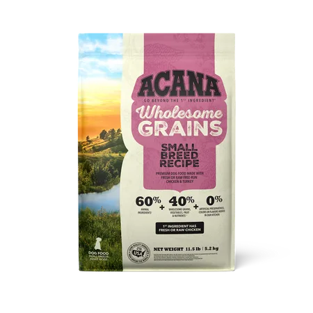 Wholesome Grains, Small Breed Recipe Dry Dog Food package