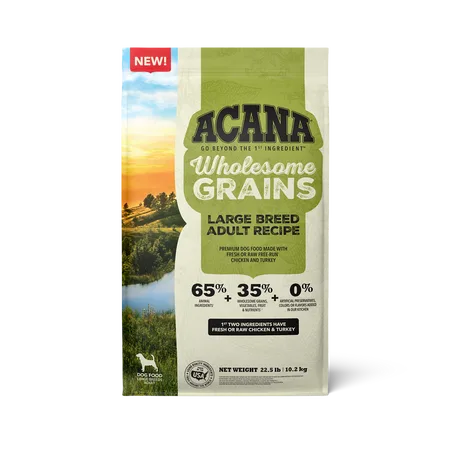 Wholesome Grains, Large Breed Adult Recipe Dry Dog Food package