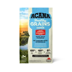 Healthy Grains Duck With Pumpkin Recipe Dry Dog Food package