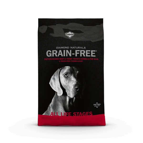 Diamond Naturals Grain-Free PASTURE-RAISED BEEF & SWEET POTATO FORMULA FOR DOGS package