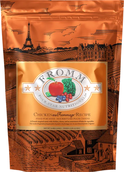 Four-Star Chicken Au Frommage® Recipe Dry Dog Food package