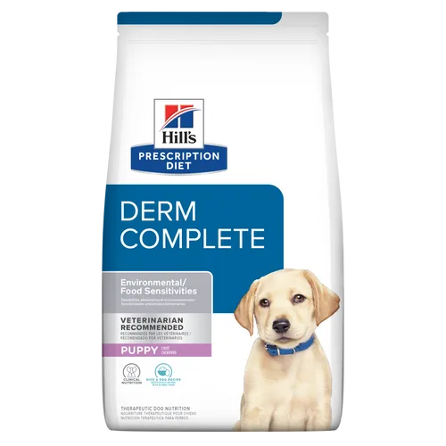 Derm Complete Puppy Rice & Egg Recipe Dry Dog Food package