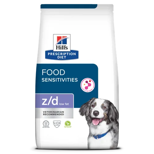 z/d Low Fat Hydrolyzed Soy Recipe Dry Dog Food package