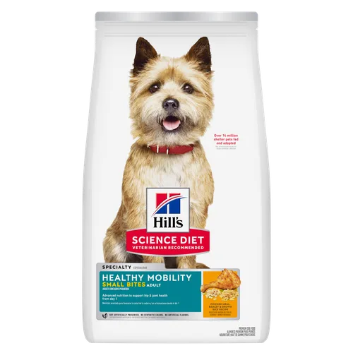 Adult Healthy Mobility Small Bites Chicken Meal, Barley & Brown Rice Recipe Dog Food package