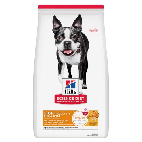 Adult Light Small Bites Chicken Meal & Barley Recipe Dog Food package
