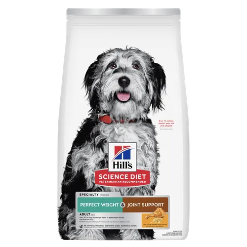 Adult Perfect Weight & Joint Support Chicken & Brown Rice Recipe Dog Food package