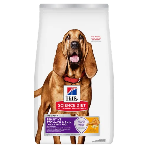 Adult Sensitive Stomach & Skin Large Breed Chicken & Barley Recipe Dog Food package