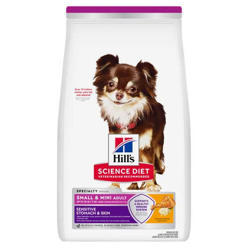 Adult Sensitive Stomach & Skin Small & Mini Chicken Recipe Dog Food package