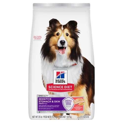 Adult Stomach & Skin Salmon & Brown Rice Recipe Dog Food package