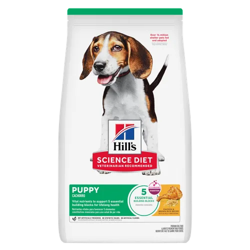 Puppy Chicken & Brown Rice Recipe Dog Food package