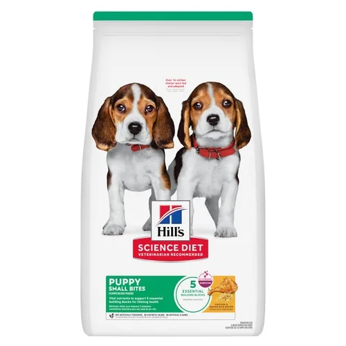 Puppy Small Bites Chicken & Brown Rice Recipe Dog Food package
