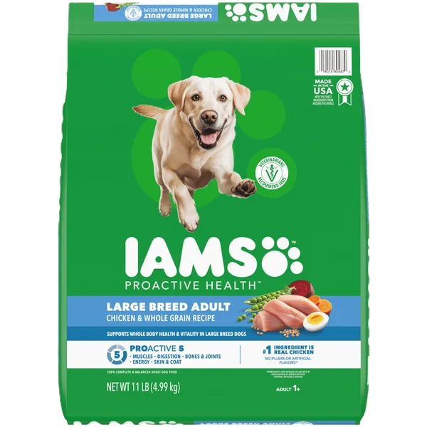 IAMS Proactive Health Large Breed Adult Chicken & Whole Grain Recipe Dry Dog Food package