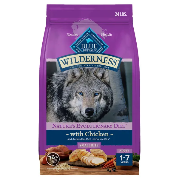 Blue Buffalo Wilderness High Protein Small Bite Adult Dry Dog Food - Chicken package