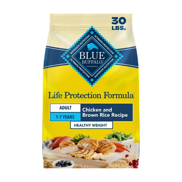 Blue Buffalo Life Protection Formula Healthy Weight Chicken & Brown Rice Adult Dry Dog Food package