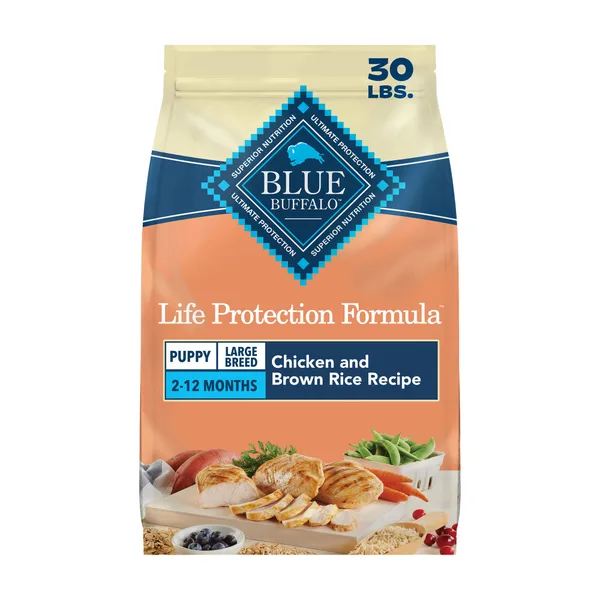 Blue Buffalo Life Protection Formula Large Breed Chicken Puppy Dry Food with DHA & ARA package