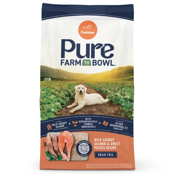 Pure Farm to Bowl Wild-Caught Salmon & Sweet Potato Grain Free Recipe package