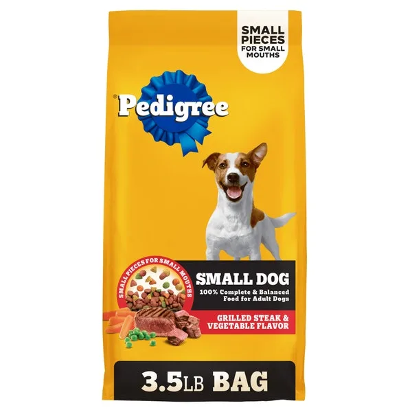 Small Dog Adult Dry Food, Grilled Steak and Vegetable package