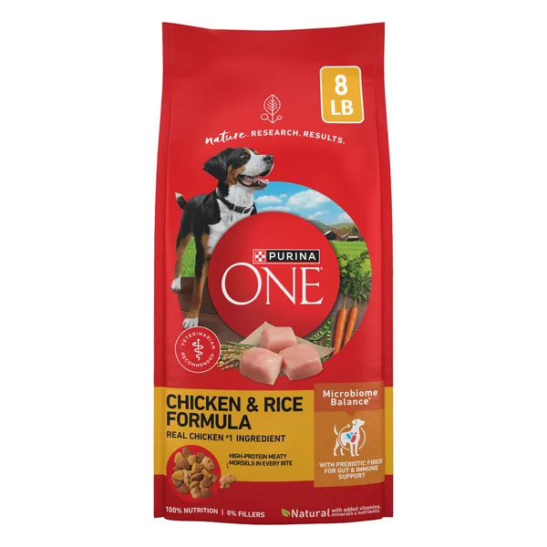 Purina ONE SmartBlend Natural Dry Dog Food - Chicken & Rice package