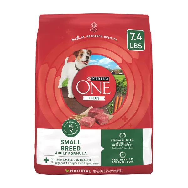 Purina ONE +Plus Small Breed Dry Dog Food - Natural, Lamb package