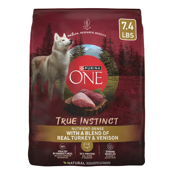 Purina ONE True Instinct High Protein Dry Dog Food - Natural, Turkey & Venison package