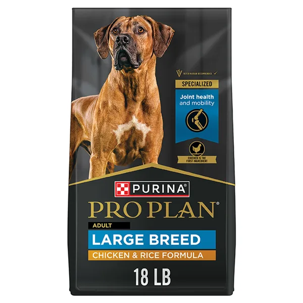 Purina Pro Plan High Protein, Digestive Health Large Breed Dry Dog Food, Chicken and Rice Formula package