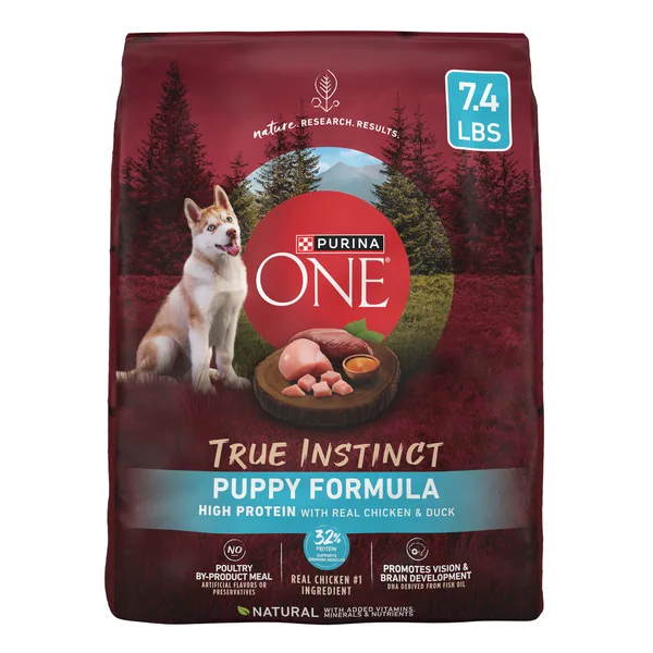 Purina ONE True Instinct High Protein Puppy Dry Dog Food - Natural, Chicken & Duck package