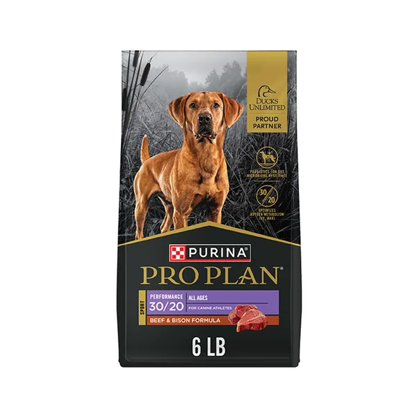 Purina Pro Plan Sport Performance 30/20 Beef and Bison Formula Dry Dog Food package