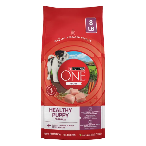 Purina ONE +Plus Healthy Puppy Dry Dog Food - Natural, Chicken package