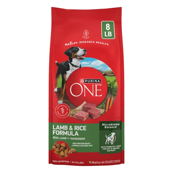 Purina ONE SmartBlend Natural Dry Dog Food - Lamb & Rice package