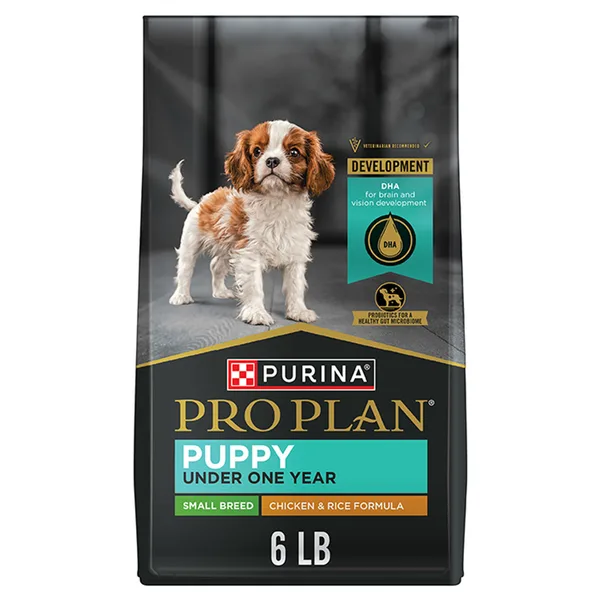 Purina Pro Plan High Protein Small Breed Dry Puppy Food DHA Chicken & Rice Formula package