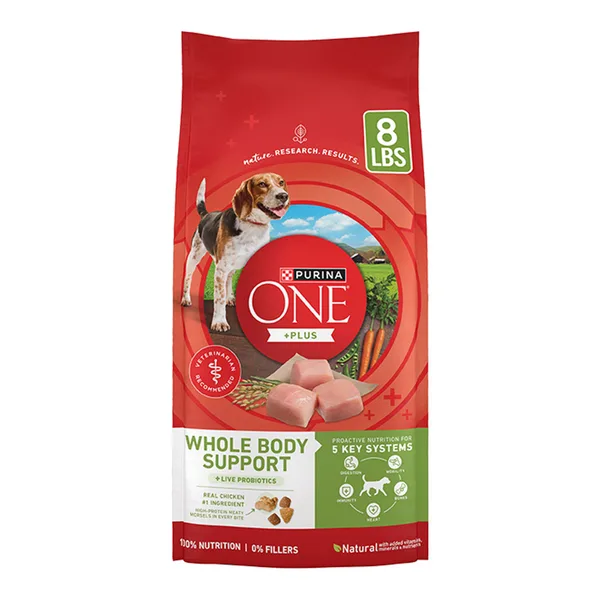Purina ONE +Plus Whole Body Support Dry Dog Food - Natural, Chicken package