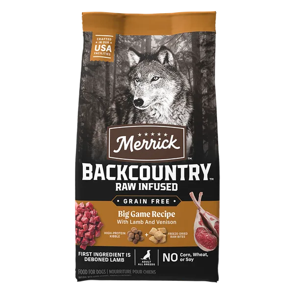 Backcountry Raw Infused Big Game Recipe Grain Free Dry Dog Food package