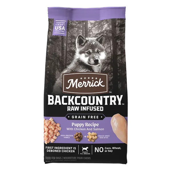 Backcountry Raw Infused Puppy Recipe Grain Free Dry Dog Food package