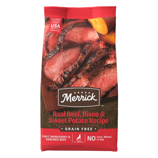 Grain Free Real Beef, Bison & Sweet Potato Recipe Dry Dog Food package