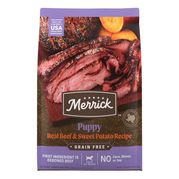 Grain Free Puppy Real Beef & Sweet Potato Recipe Dry Dog Food package