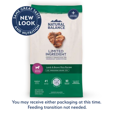 Lamb & Brown Rice Small Breed Dog Food Recipe package