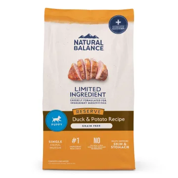 Reserve Grain Free Duck & Potato Puppy Recipe package
