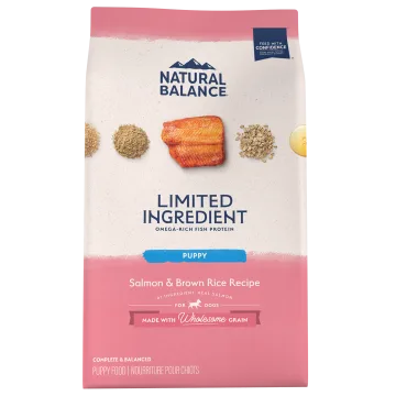 Salmon & Brown Rice Puppy Recipe package