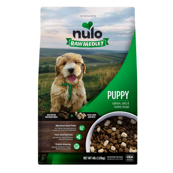 Raw Medley Puppy Salmon, Oats & Turkey Recipe for Dogs package