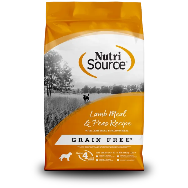 NutriSource® Grain Free Lamb Meal & Peas package
