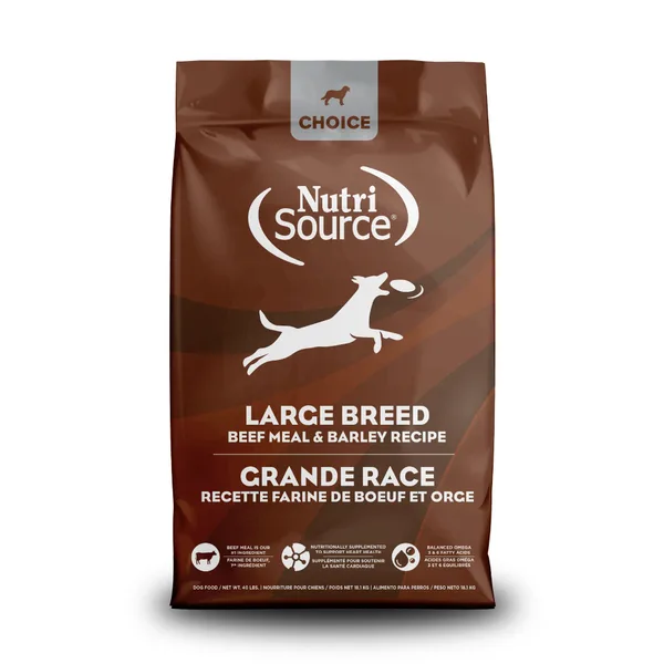 NutriSource® Choice Large Breed Beef Meal & Barley package