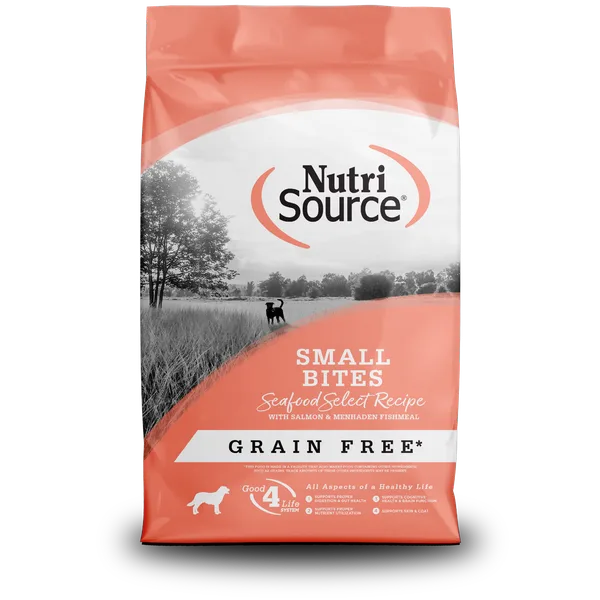 NutriSource® Grain Free Small Bites Seafood Select package
