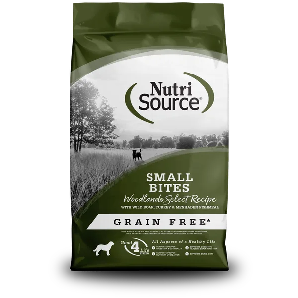 NutriSource® Grain Free Small Bites Woodlands Select package