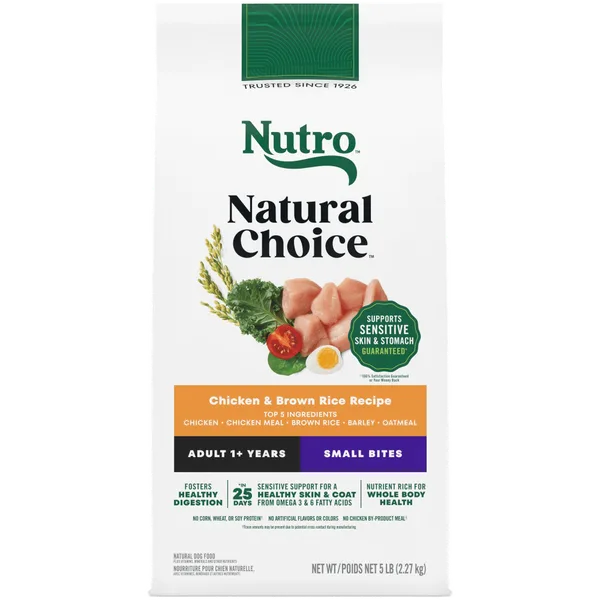 Natural Choice Adult Small Bites Dog Food, Chicken & Brown Rice Recipe package