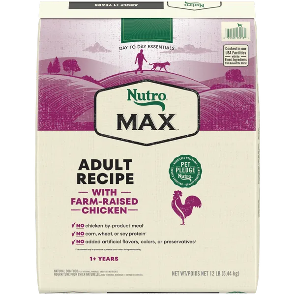 Max Adult Dry Dog Food with Farm-Raised Chicken package