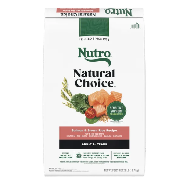 Nutro Natural Choice Adult Salmon & Brown Rice bag supplied by the manufacturer