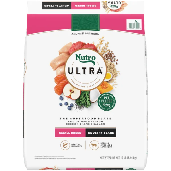 Small Breed Adult, The Superfood Plate with a Trio of Proteins from Chicken, Lamb and Salmon package