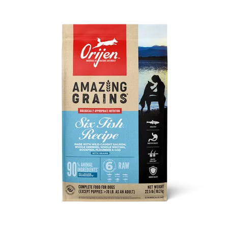 Amazing Grains™, Six Fish Dry Dog Food package