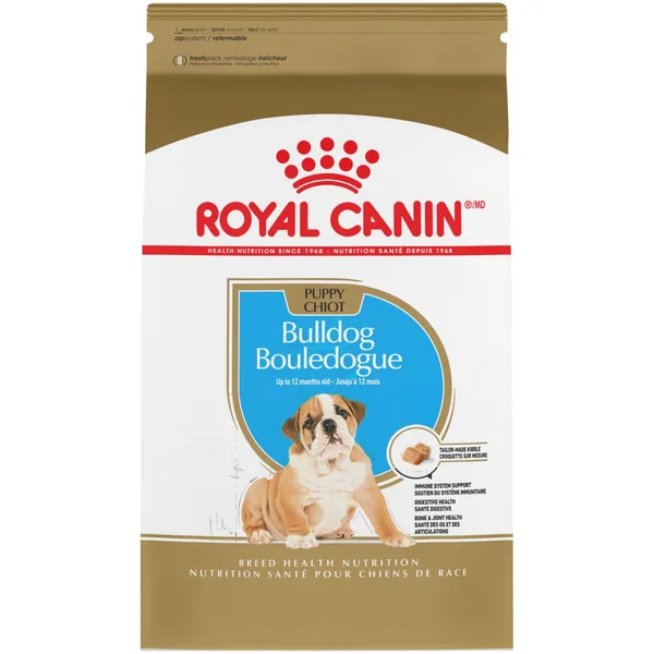 Bulldog Puppy Dry Dog Food package