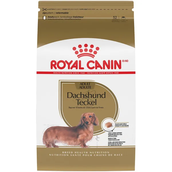 Dachshund Adult Dry Dog Food package